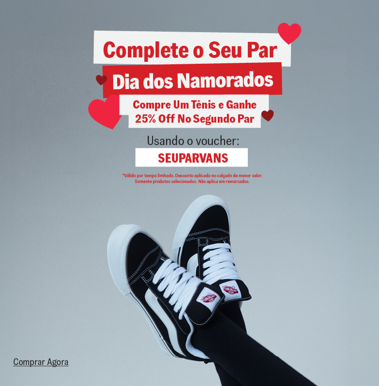 Desconto de 25% off em tênis da Vans