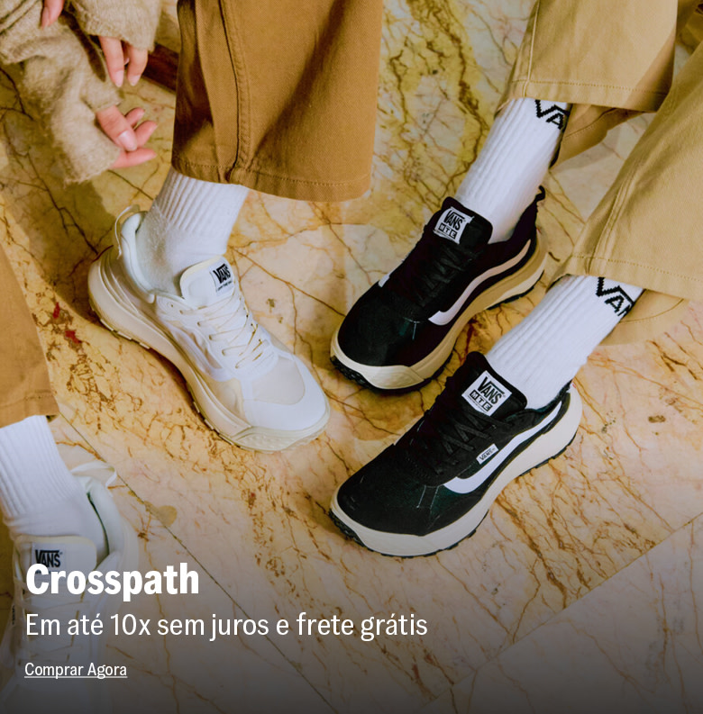 Tênis Vans Crosspath off-white e Black White