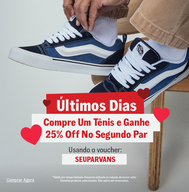Desconto de 25% off em tênis da Vans